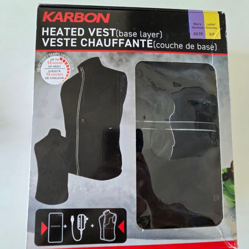 Karbon Black Heated Vest for Women